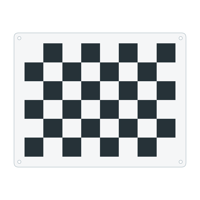 Rigid printed-in OpenCV calibration board